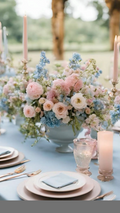 Centro de Mesa para Gender Reveal en Rosado y Azul