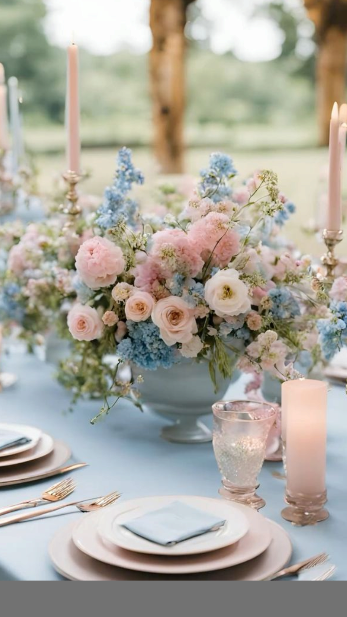 Centro de Mesa para Gender Reveal en Rosado y Azul